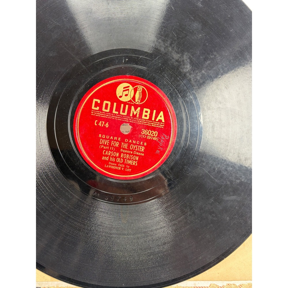 1940s-1950s Columbia Records 78 RPM Shellac Records SQUARE DANCES Carson Robison - Picture 11 of 16